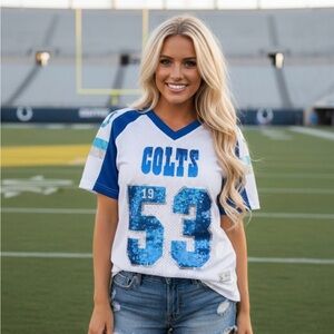 💖RARE LIMITED Victoria's Secret Blue and White Colts Jersey 💓 NFL Collection 🩵💙